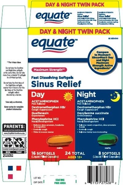 Walmart Sinus Relief Day And Night Combo 24ct Front